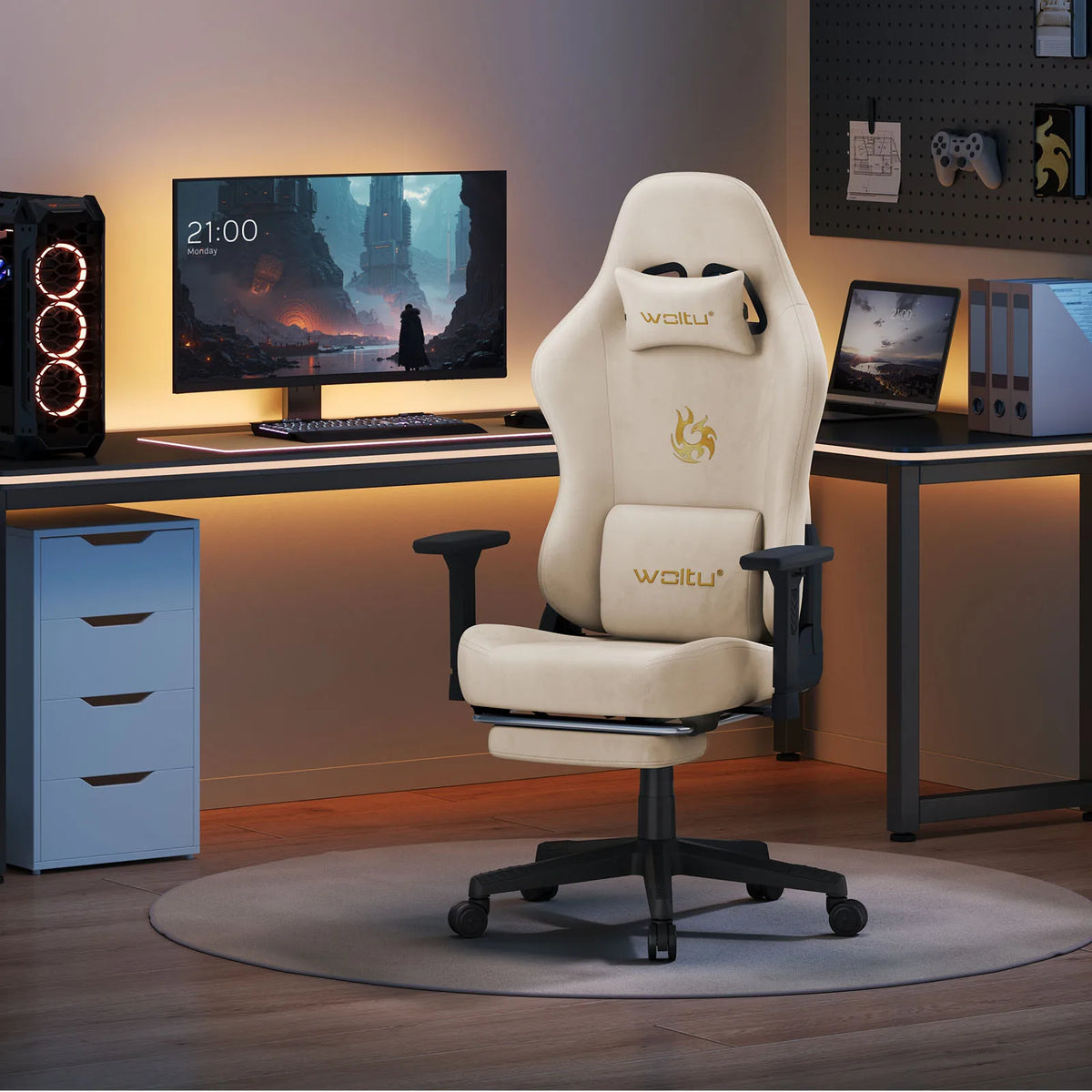Chaise de Bureau Ergonomique WOLTU — Accoudoirs 3D, Dossier Réglable, Pivotante