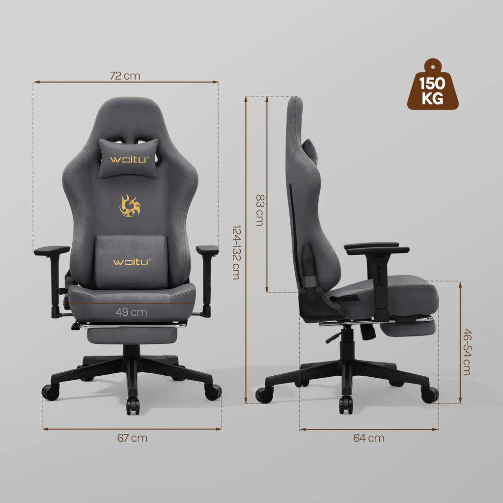 Chaise de Bureau Ergonomique WOLTU — Accoudoirs 3D, Dossier Réglable, Pivotante