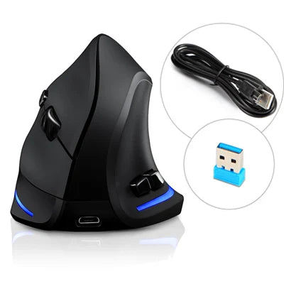 Souris Verticale Ergonomique Lefon F35 — Sans Fil, Rechargeable, 2400 DPI