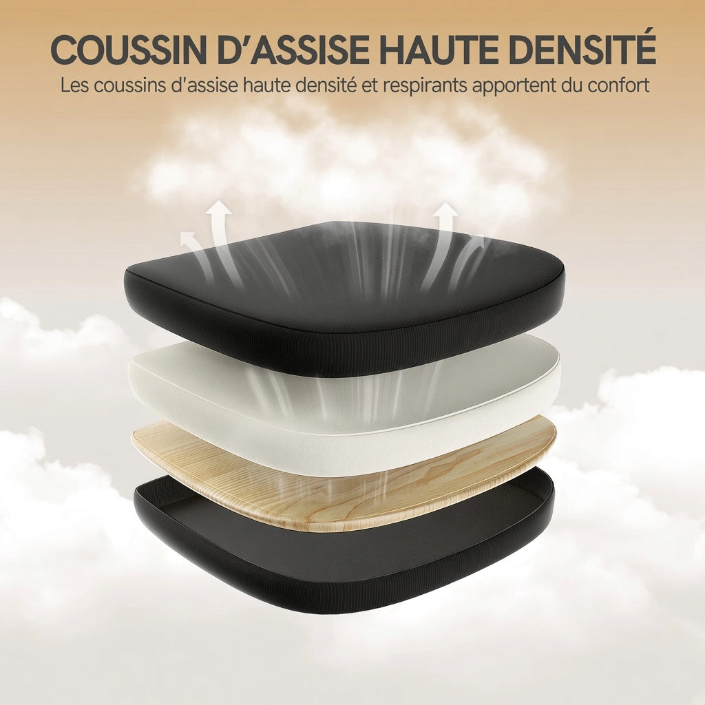 Chaise de bureau ergonomique réglable – maille respirante & soutien lombaire