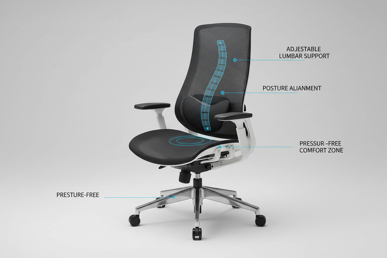 Chaise ergonomique - bénéfices clés